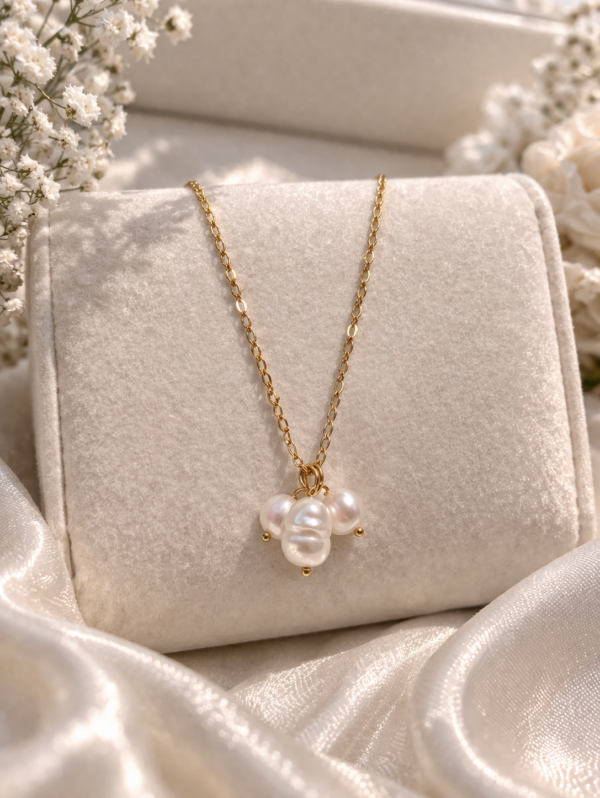 FRESH WATER PEARL NECKLACE GOLD PACKAGE