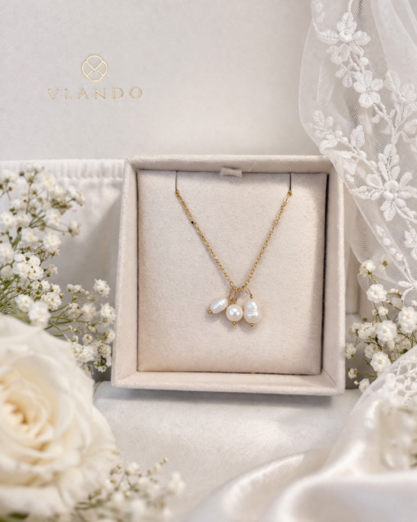 FRESH WATER PEARL NECKLACE GOLD PACKAGE