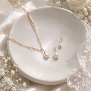 FRESH WATER PEARL NECKLACE GOLD PACKAGE