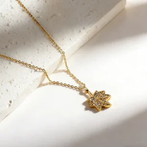 Autumn Leaf Silver Necklace