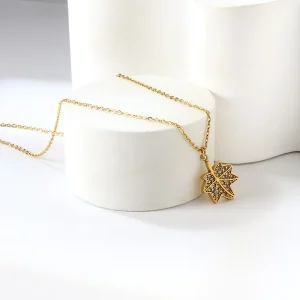 Autumn Leaf Silver Necklace